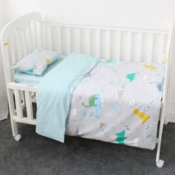 3pcs pamuk dječji krevetić, posteljina, Set za dječaka djevojčica crtani Dječja posteljina komplet sadrži jastučnica list deka bez punila