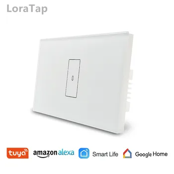 WiFi Light Switch 2500W Touch Switch, US EU Type Tuya Smart Life App Remote Control, glasovna kontrola Google Home, Alexa Echo