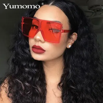 YUMOMO trendy sunčane naočale žene dame Crvena moda ogroman četvornih sunčane naočale vožnje nijanse naočale UV400 gafas de sol