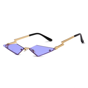 Trendy sunčane naočale Cat Eye luksuzne marke dizajner ženske metalne sunčane naočale rimless Lady Trend Sunglass UV400 Shades Eyewear