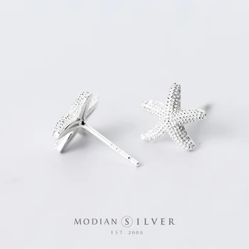 Modian Fresh Slatka Starfish Stud naušnice za žene jednostavan 925 sterling srebra fino uho klinac nakit korejski stil naušnice