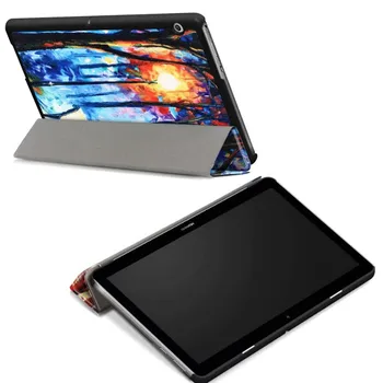Kožna torbica za Huawei Mediapad T3 10 case Colorful Print Tablet PC Stand Cover za Huawei MediaPad T3 10 AGS-L09 AGS-W09 9.6