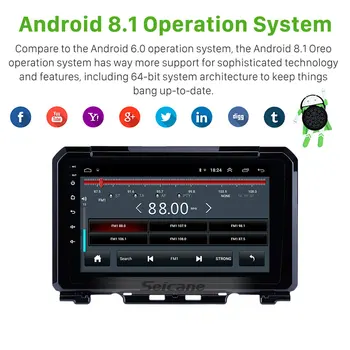 Seicane 9-inčni Android 9.1 auto radio za Suzuki JIMNY 2019 2Din GPS navigacija media player podrška za DVR AUX Wifi-OBDII SWC