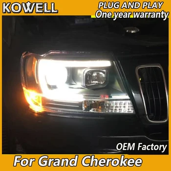 KOWELL Car Styling for Jeep Grand Cherokee 2009-2004 LED Far Xenon HID front light for Grand Cherokee LED DRL Far