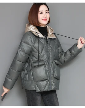 Kratki parkovi žene poplun s kapuljačom jednostavne tvari džepove jednostavne svakodnevne ženske korejski stil žene svakodnevno Sve utakmicu zimski šik