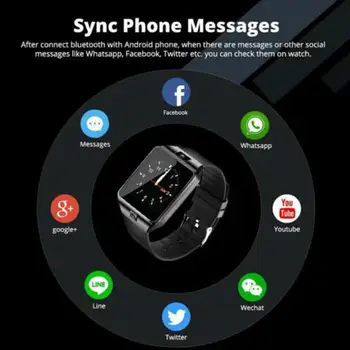 Podržite Multi stražarnica zaslona jezika pametan s kamerom za IOS telefone Android Вахта SIM kartice Wristwatch Bluetooth pametan