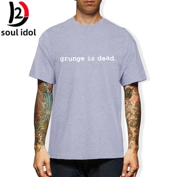 D2 New Summer Grunge is Dead kurt cobain nirvana 90s rock Funny T Shirt Men Funny Cotton Short Sleeve T-shirt camiseta
