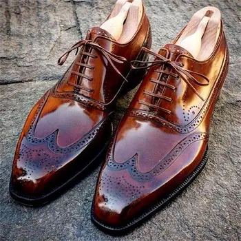 Muška модельная cipele najnovija Poslovna cipele od umjetne kože čipka-up muške casual klasični vintage svadbene cipele Zapatos Para Hombre HA813