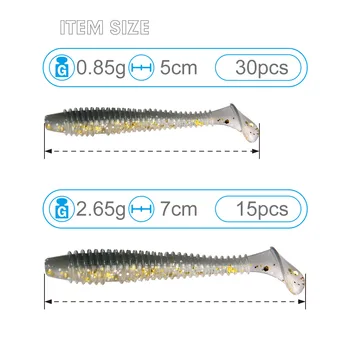 Mast ljuljačka utjecaj softbait 70mm2. 3inch 50mm1.6inch воблер soft umjetni ribolov mamac veslo rep swimbait