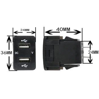 5V 4.2 A za Toyota Dual USB Car Charger Fast Charging 2 USB Port Auto Adapter LED Voltmeter Socket za Honda 12-24 U