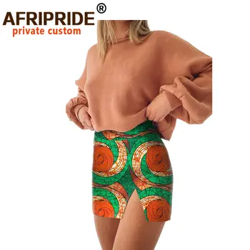 2020 Ljetne Ženske Mini Suknje Afrička Ankara Print Suknja Plus Size Visokim Strukom Vosak Batik Čistog Pamuka Kratka Suknja Svakodnevni A2027001