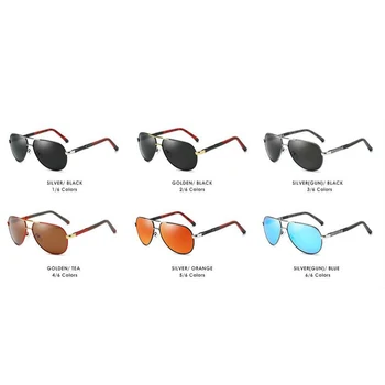 Berba gospodo polarizirane sunčane naočale u boji folija Clear Vision zgušnjavaju leće luksuzne metalik vožnje nova moda naočale za muškarce/žene