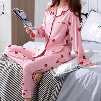 Party Pajamas 2020 jesen Nova Ženska svilene пижама dugi rukav kit slobodna пижама s po cijeloj površini ženska пижама komplet elastičnih duge hlače
