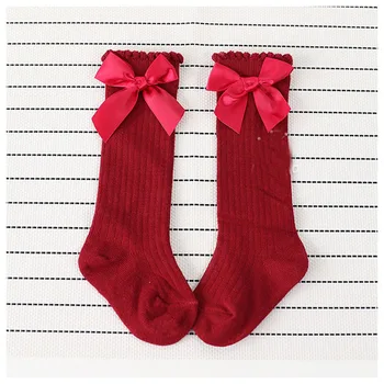5 parova / puno dijete polovica luk čarape Dječji koljena visoke duge mekani pamuk Dječje čarape za djevojčice zimske neklizajući čarape za novorođenčad