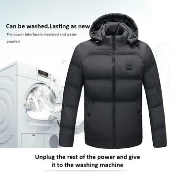 PARATAGO 2020 New Smart Heating Cotton Jacket Parent-Child Outfit Odjeca Men Women USB Heated Thermal Graphene Coats P9145
