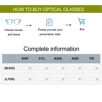 Recept leće 1.56 1.61 1.67 anti-plavo svjetlo kratkovidnost leće CR-39 smole асферические naočale leće dalekovidnost presbyopia leće