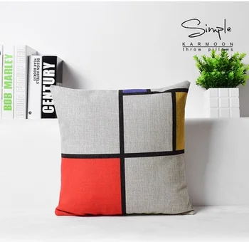 Skandinavski stil ukrasni jastuci poklopac crna crvena baciti jastuci kapa siva geometrijski jastučnicu Home Dekor za kauč 45x45cm