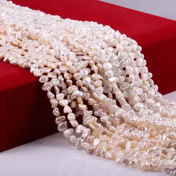 Najkvalitetniji prirodni slatkovodni biseri slobodan perle za ogrlice i narukvice nakit čineći pribor pokloni za žene veličina 7x8mm