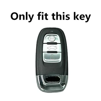 Poklopac Ključ Vozila Fob Case Shell Za Audi A1 A3 A4 A5 A6 A7 A8 Quattro Q3 Q5 Q7 2009 2010 2011 2012 2013 Pribor