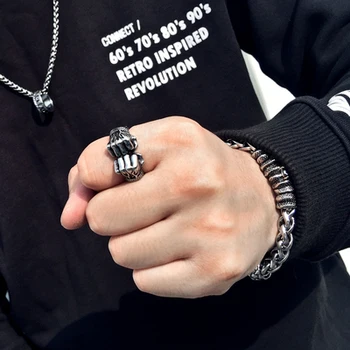 Nehrđajući čelik zlo šake Power Man muški prsten punk-rock kreativnost ličnosti za muške dječak modni nakit poklon stranke OSR721