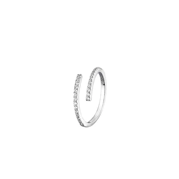 Potplat memorije gorski kristal je sjajna cool Cirkon 925 sterling srebra ženske mijenjati dimenzije otvaraju prsten SRI558