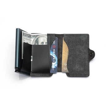 Zovyvol 2019 Credit Card Novčanik New RFID Blocking Slim Card Holder PU Single performansi aluminij Box Business Reza Card Case Tanak Novčanik