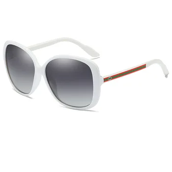 Vruće prodaju žena crvene sunčane naočale CC brend dizajner bijele dame polarizirane sunčane naočale