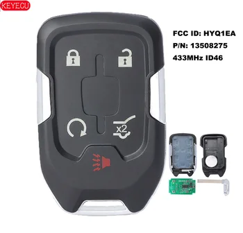 KEYECU KEYECU 433MHz ID46 Chip Smart Remote Car Key 5 Button Fob za GMC Acadia 2017-2018 FCC ID: HYQ1EA P/N: 13508275