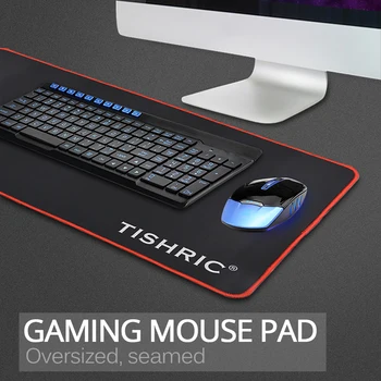 TISHRIC velika gaming podloga za miša gamer mats mousepad Computer desk PC Keyboard mat 900*400mm XL XXL For overwatch dota 2 CS GO LOL