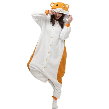 Hrčak Hamtaro pidžama životinja zima žene Onesies odrasle crtani pidžama cosplay s kapuljačom kućna odjeća za Halloween Xmas party