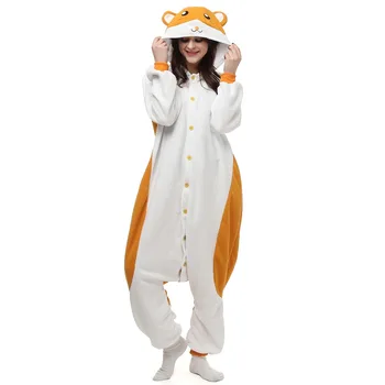 Hrčak Hamtaro pidžama životinja zima žene Onesies odrasle crtani pidžama cosplay s kapuljačom kućna odjeća za Halloween Xmas party
