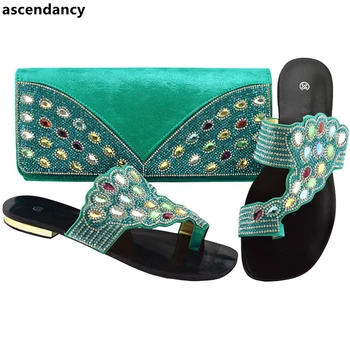 Moda talijanski usklađenosti cipela i torbe skup za vjenčanje cipela i torbe za Nigeriji stranke gorski kristal svadbene cipele ženske seksualne pumpe