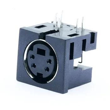 10 kom./lot 4 Pin Mini DIN ženski konektor direktan kut / 90 stupnjeva PCB Panel Mount 4 Pin Mini DIN Jack priključak šasije kontakta