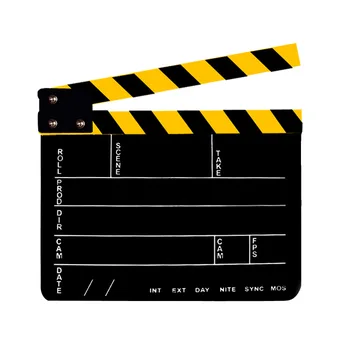 Uređaji studio kamera video akril obloga suho brisanje redateljski film je film Клэппер odbora škriljevac sa žutim / crnim štapićima