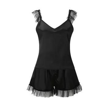 Sagace 2021 New Summer Fashion Women Sexy-lingerie odjeća za spavanje Silk Satin Babydoll Lace Up Nightwear Donje Rublje Donje