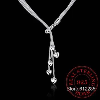 Najnoviji luksuz 925 sterling srebra ogrlice lanac predugačak četkica privjesak s Pet zvjezdica Maxi Ogrlice za žene fin nakit poklon/adgaz