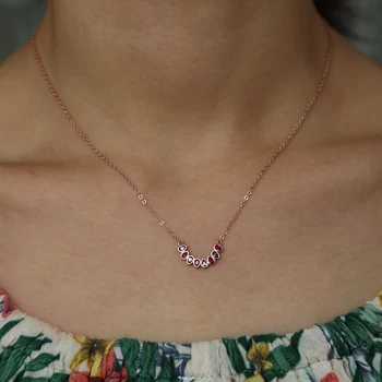 Elegent rainbow cz pendent ogrlica 925 sterling srebra антиаллергенная krug šareni kamen za žene darove stranke nakit
