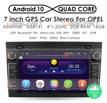 Android 10 Quad Core 2G RAM-a Car NON DVD player multimedija navigacija za opel Opel Astra H G J Vectra Antara Zafira Corsa