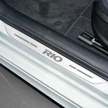 4kom styling automobila od nehrđajućeg čelika automobila prag zaštitnik poklopac dekor naljepnice za KIA RIO 2010-2020 auto oprema