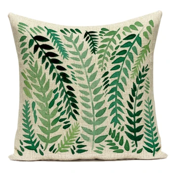 Tropski Zelena lista biljke kaktus Palma pamuk posteljinu jastučnicu kauč kućni ukras jastučnica jastučnica za dnevni boravak