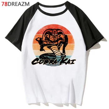 Cobra Kai top tees t-shirt female aesthetic streetwear tumblr white t shirt grunge clothes ulzzang tumblr