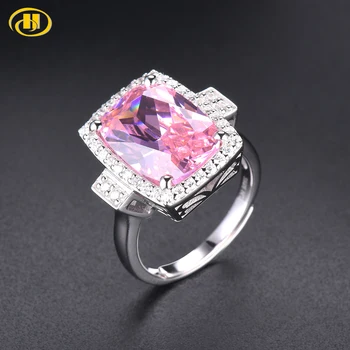Hutang Classic Ring Jewelry 925 srebrni prsten za žene luksuzni veliki ružičasti циркониевые fin nakit vjenčanja vjenčani prsten za djevojčice