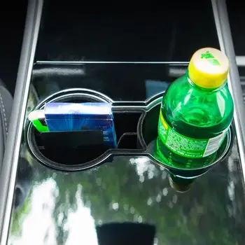 Novi tip ABS auto držač čaša umetanje organizator pepeljara čaša vode bocu pića držač ključ kartice za Tesla Model 3