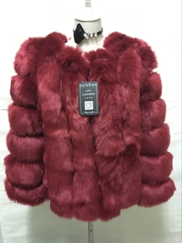 Prevelike kvalitetne zimske ženski kaput od umjetne лисьего krzna luksuzni kratka jakna od umjetnog krzna i kaput ženska jakna manteau fourrure femme