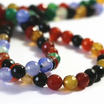 Karneol prirodni cijele pomiješan boje cut-Agatha perle za izradu nakita 4 6 8 10 12 mm 15 cm DIY nakit veleprodaja