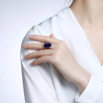 14K zlato Safir dragi kamen prstena za žene vjenčanje помолвка nakit 925 sterling srebra fin nakit poklon za najbolje prijatelje