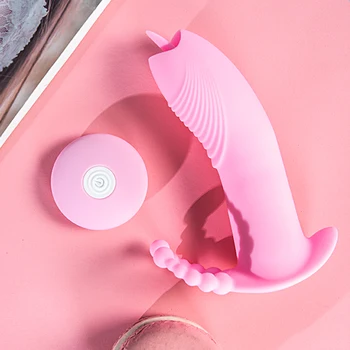 Nosivi dildo vibrator seks igračke za žene G Spot stimulator klitorisa bežični daljinski upravljač lizanje jezika vibrator gaćice