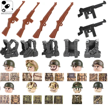 WW2 vojni vojnici SAD-Britanski njemački građevinski blokovi brojke od 101-og airborne division vojske pribor oružje opeke postavlja igračke