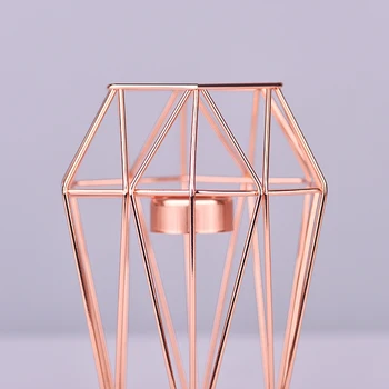 Nordic Style Art željezna žica geometrijski svijećnjak metalni svijećnjak nosač dekor glavna soba stol weeding elegantan ukras