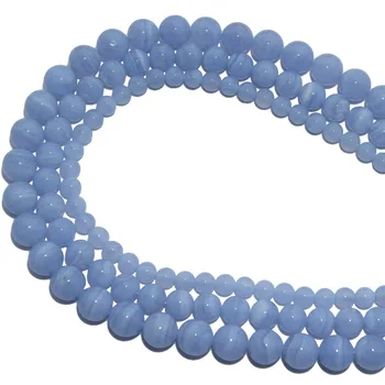 Veleprodaja prirodni kamen plave Čipke Ahat okrugli slobodnih zrna 4 6 8 10 mm izabrati veličinu za izradu nakita DIY narukvica i ogrlica